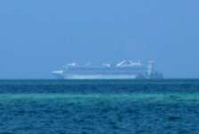 Cruise Ship passing English Cay