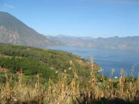 Lake Atitlan from the bus heading out
