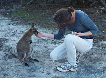 Clair with Wallaby