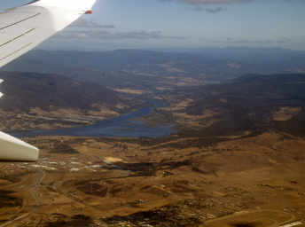 Tasmania from the Plane