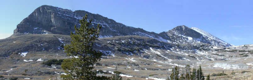 Panorama, west access to Scapegoat plateau